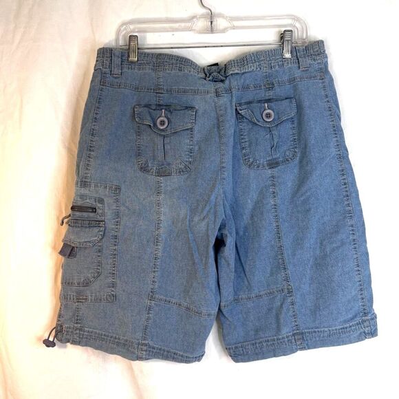 Style & Co Y2K Cargo Retro Long Shorts Size 16 Streetwear Casual 11" Inseam - Picture 2 of 9